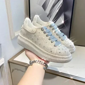 Petdrik Casual Rhinestone Platform Sneakers