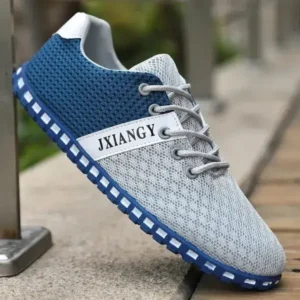 Petdrik Men Casual Color Matching Breathable Mesh Flat Shoes