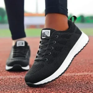 Petdrik Women Casual Lace-Up Design Mesh Breathable Sneakers