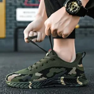 Petdrik Men'S Casual Mesh Breathable Camouflage Sneakers