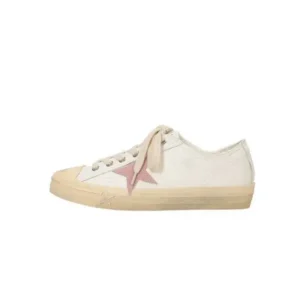 Petdrik Women Fashion Casual Lace-Up Pink Star Sneakers