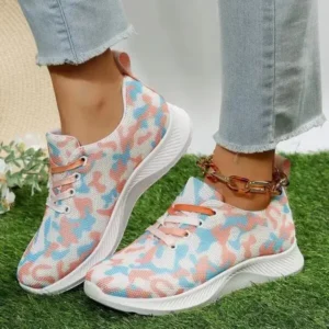 Petdrik Summer Women Fashion Breathable Casual Colorful Printed Sneakers