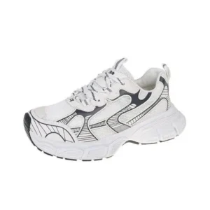 Petdrik Women Fashion Distinctive Color Changing Lace-Up Comfortable Breathable Thick-Soled Sneakers