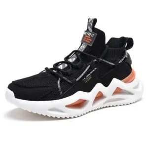 Petdrik Men Spring Autumn Fashion Casual Colorblock Mesh Cloth Breathable Rubber Platform Shoes Sneakers