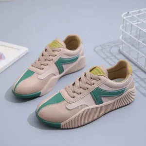 Petdrik Women Fashion Color Block Breathable Sneakers