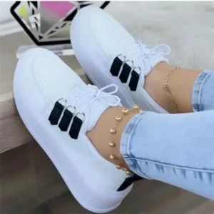 Petdrik Women Fashion Lace-Up Sneakers