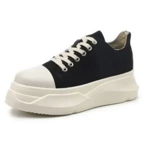 Petdrik Women Casual Breathable Low Top Canvas Platform Shoes