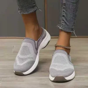 Petdrik Women Fashion Fly Knit Casual Colorblock Flat Sneakers